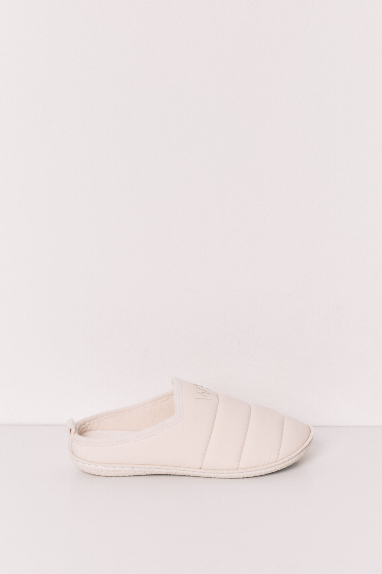 Women'secret Pantuflas acolchadas blancas marfil