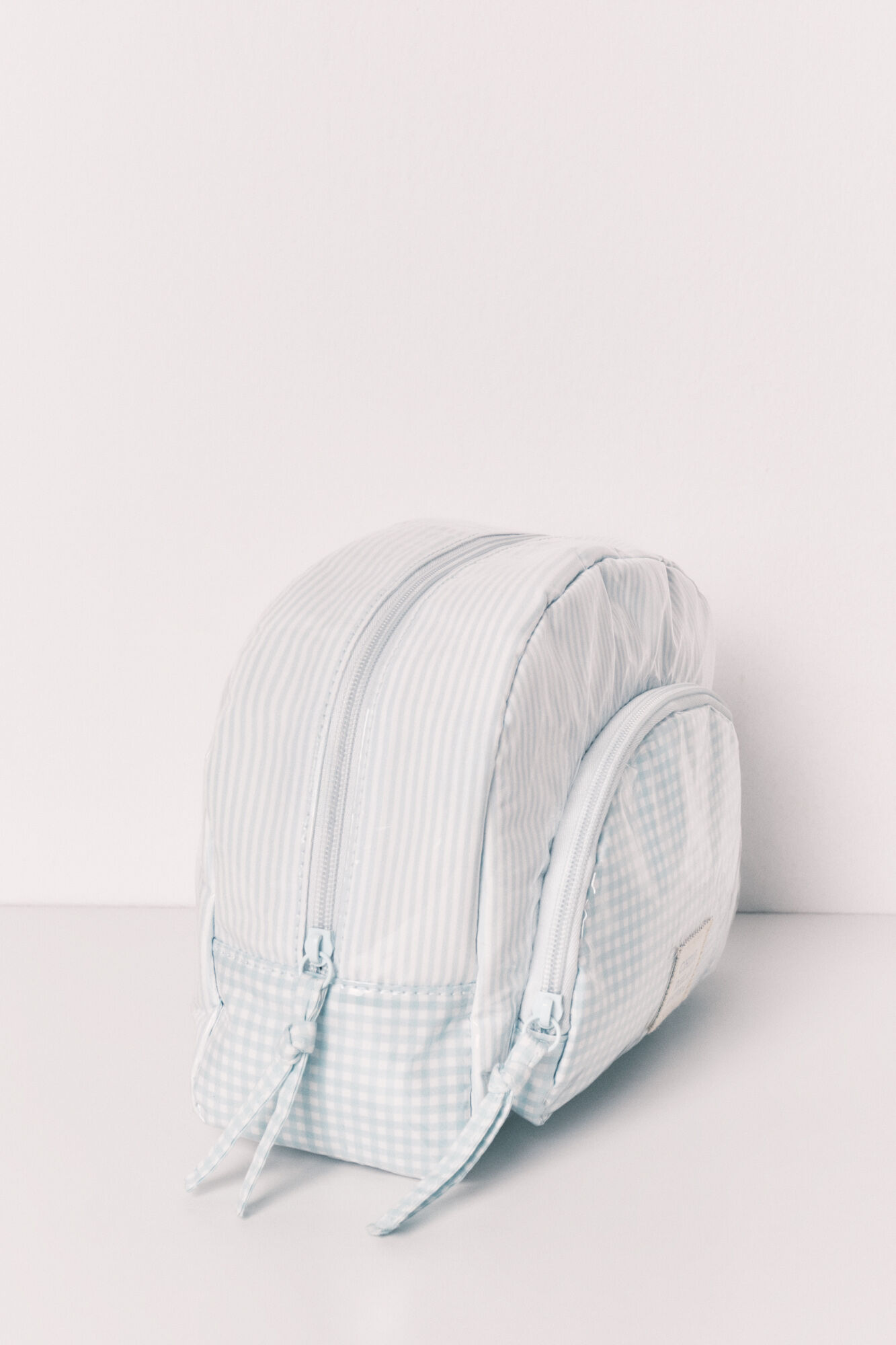 Women'secret Neceser acolchado de cuadros y rayas verde verde