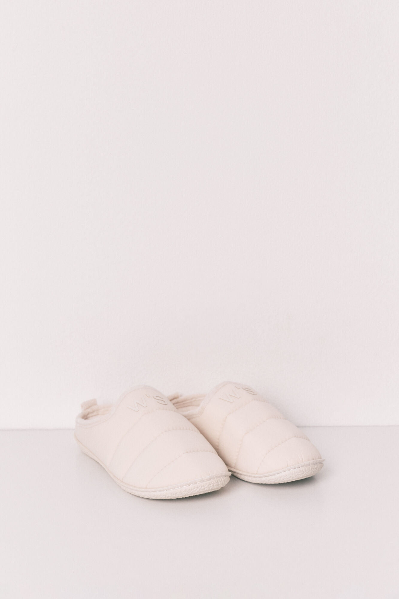 Women'secret Pantuflas acolchadas blancas marfil