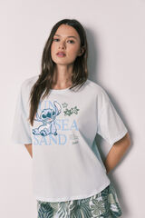 Women'secret Pijama corta de manga corta Stitch azul azul