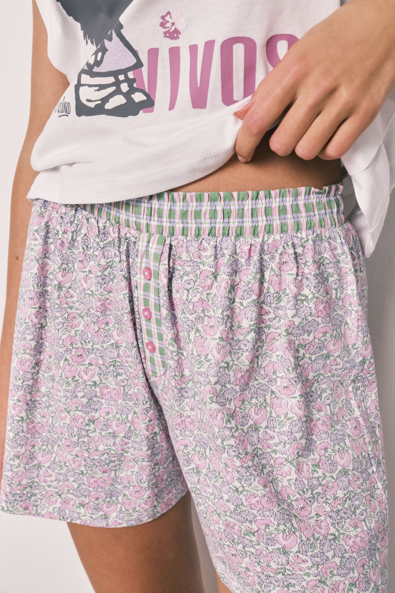 Women'secret Pijama corta de algod&oacute;n Mafalda estampado