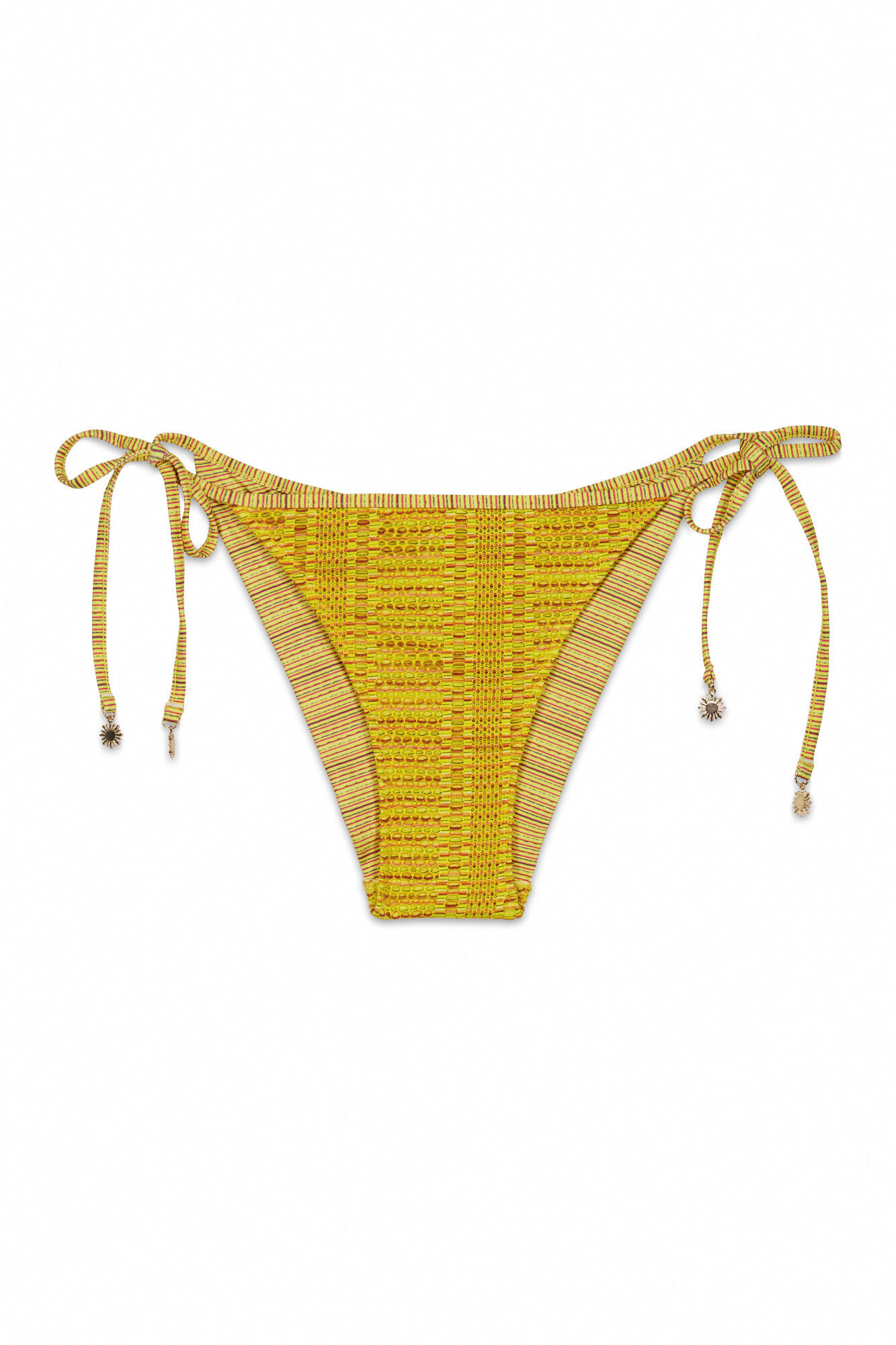 Women'secret Panty de bikini cl&aacute;sica de crochet multicolor estampado