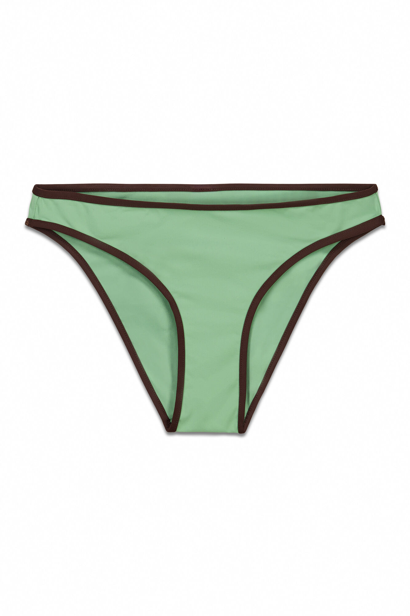 Women'secret Panty de bikini cl&aacute;sica con contraste verde verde