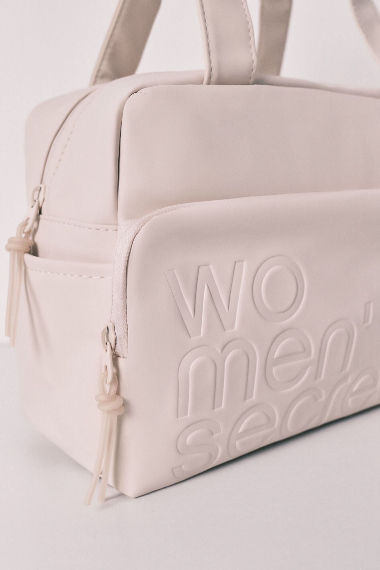 Women'secret Neceser grande de viaje blanco marfil