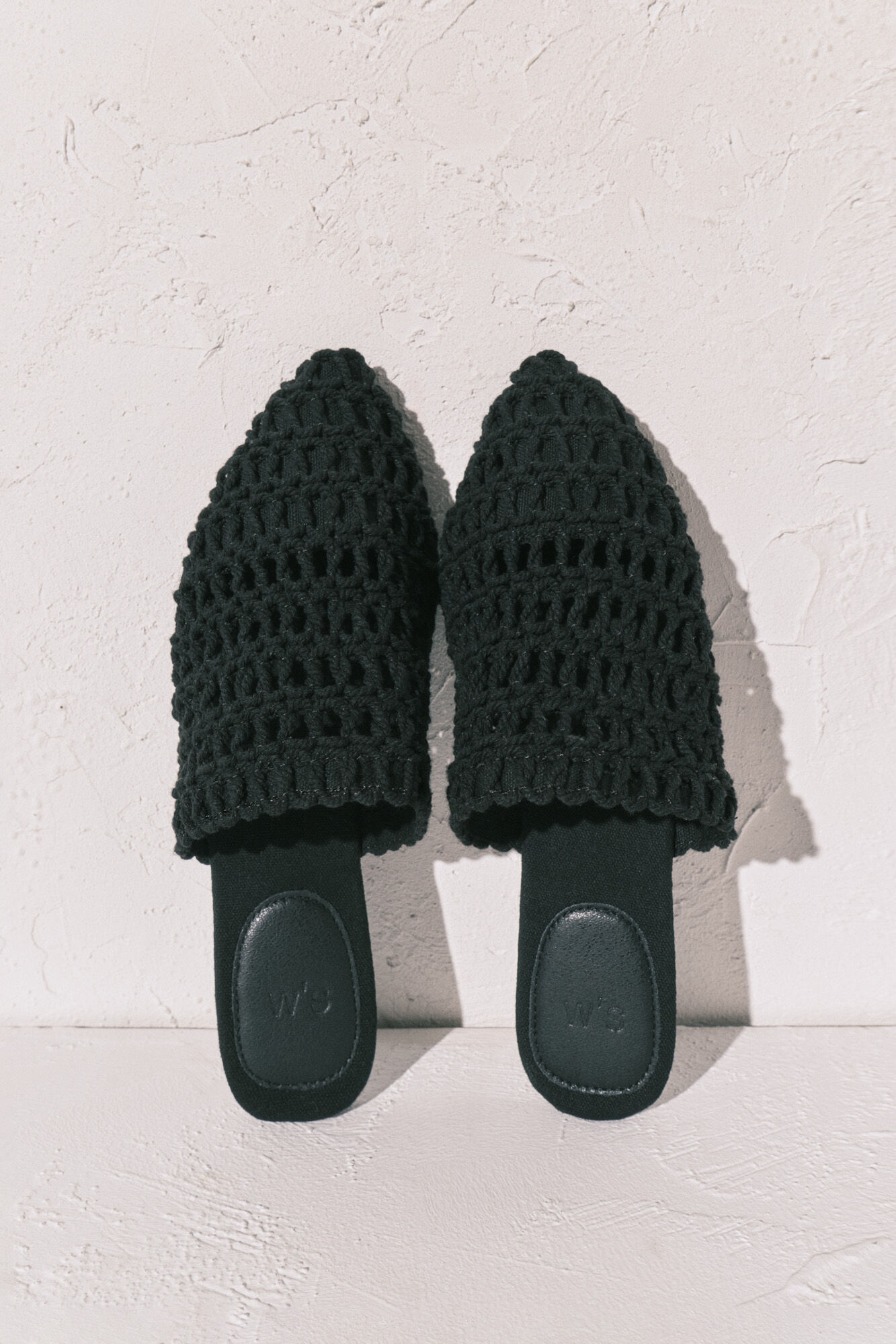 Women'secret Sandalia mule de crochet negra negro