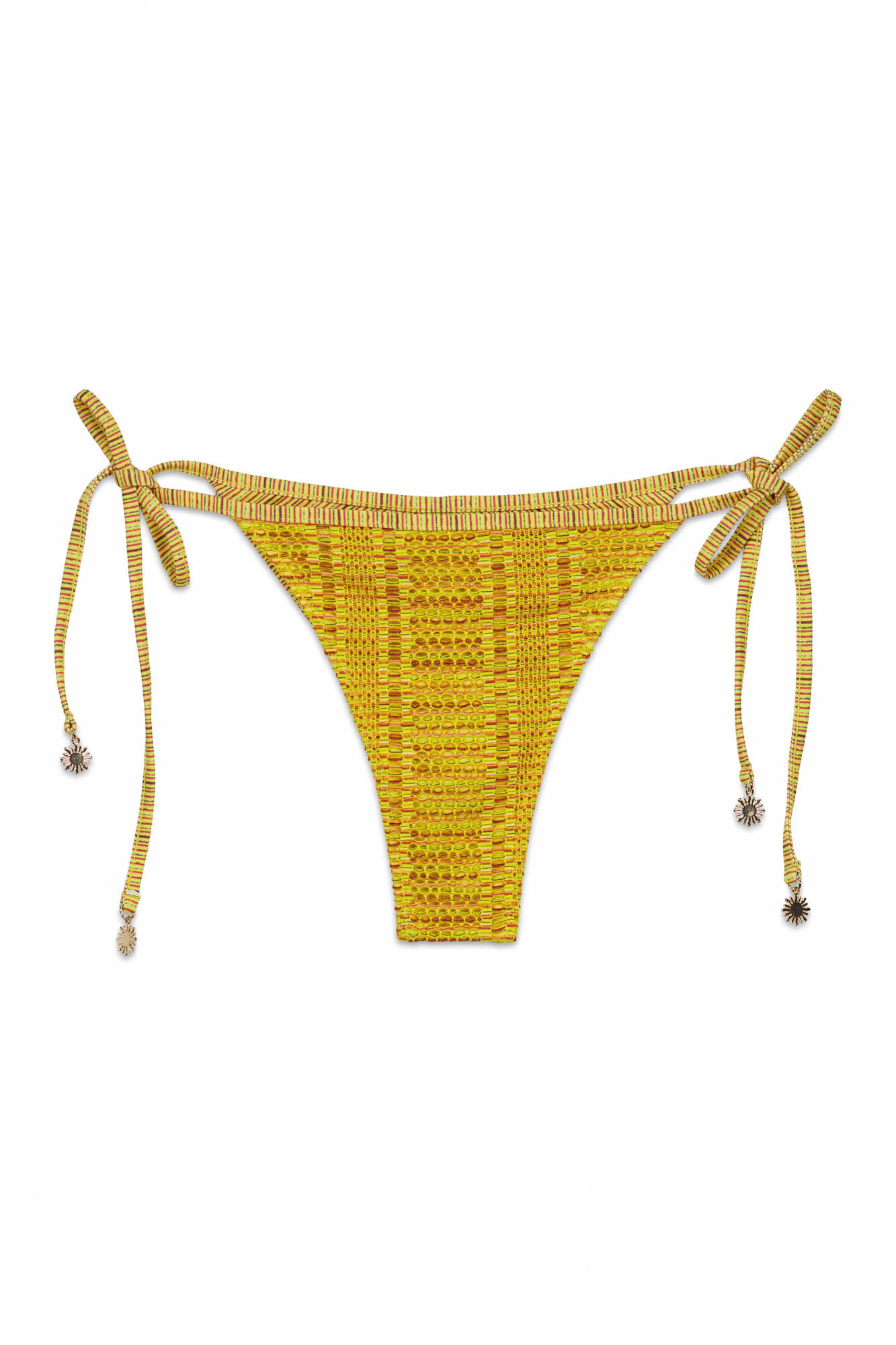 Women'secret Panty de bikini brasile&ntilde;a de crochet multicolor estampado