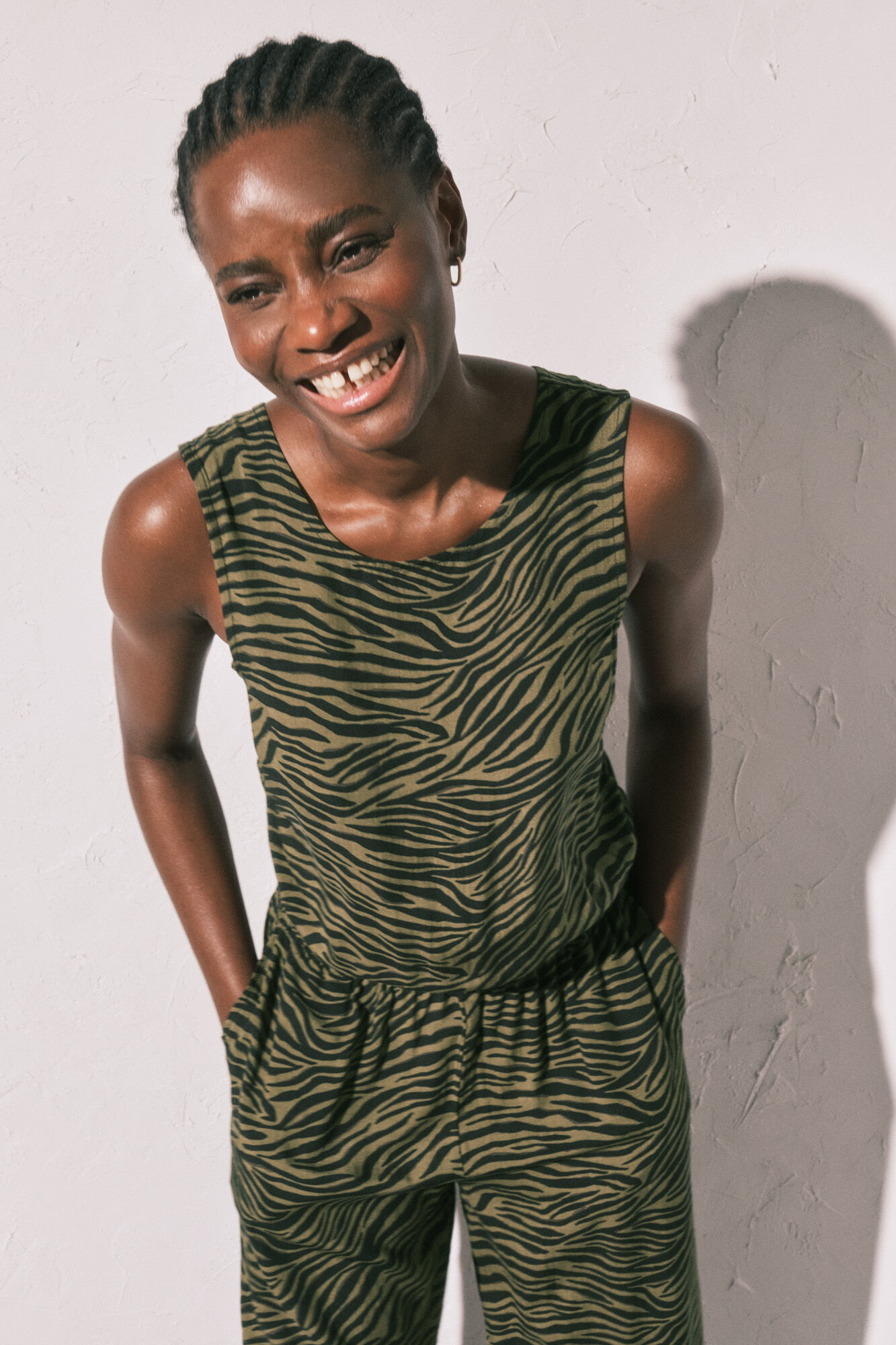 Women'secret Jumpsuit largo animal print negro