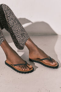 Women'secret Chanclas de dedo efecto ondas negras