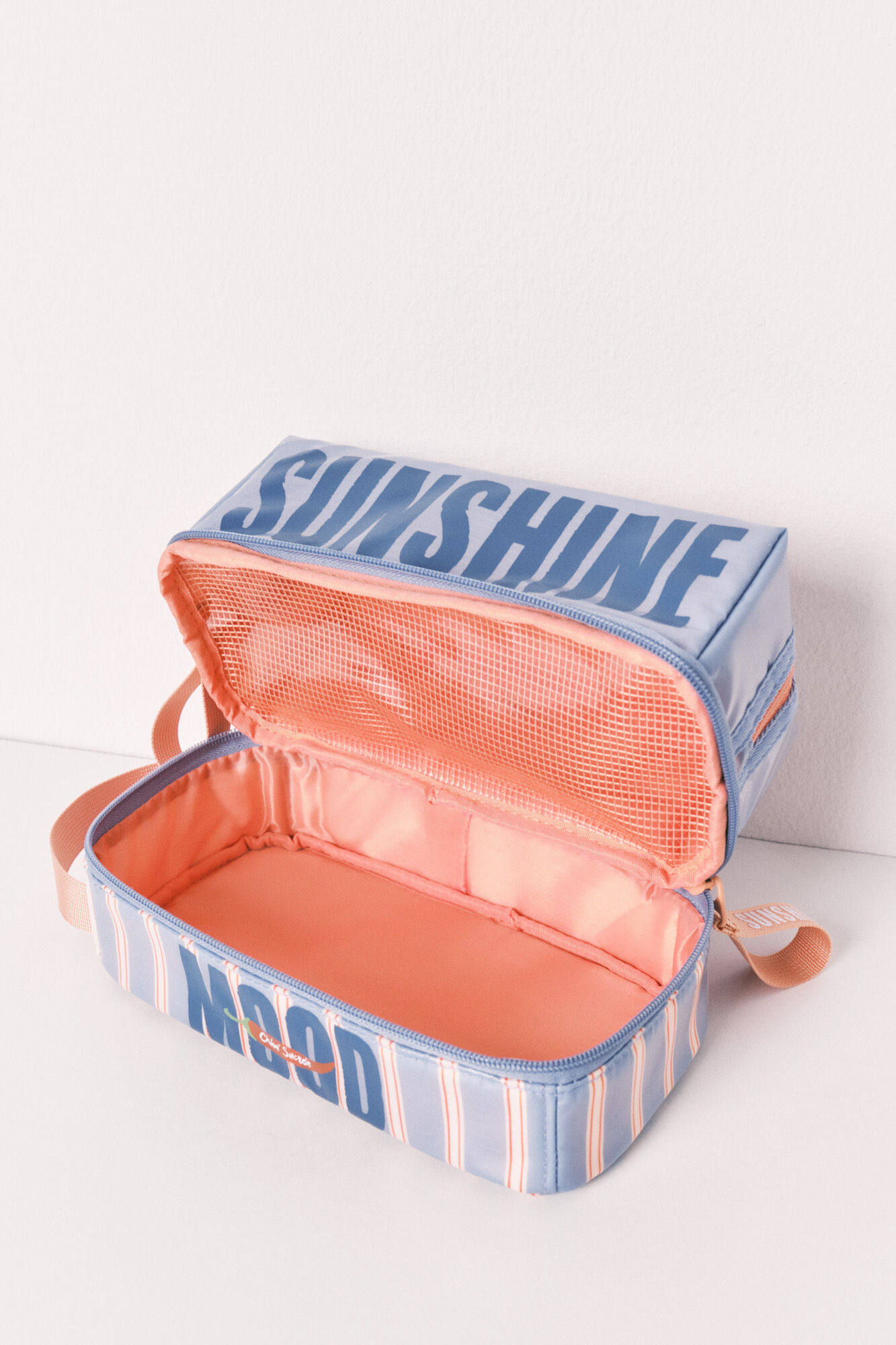 Women'secret Neceser mediano impermeable estampado de rayas