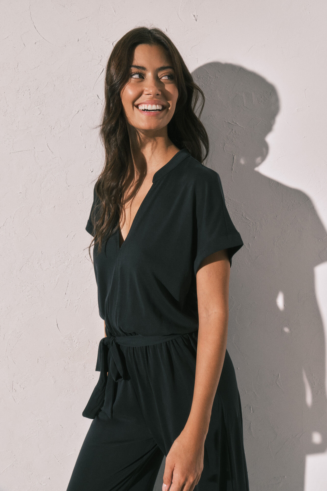 Women'secret Jumpsuit largo fluido negro negro