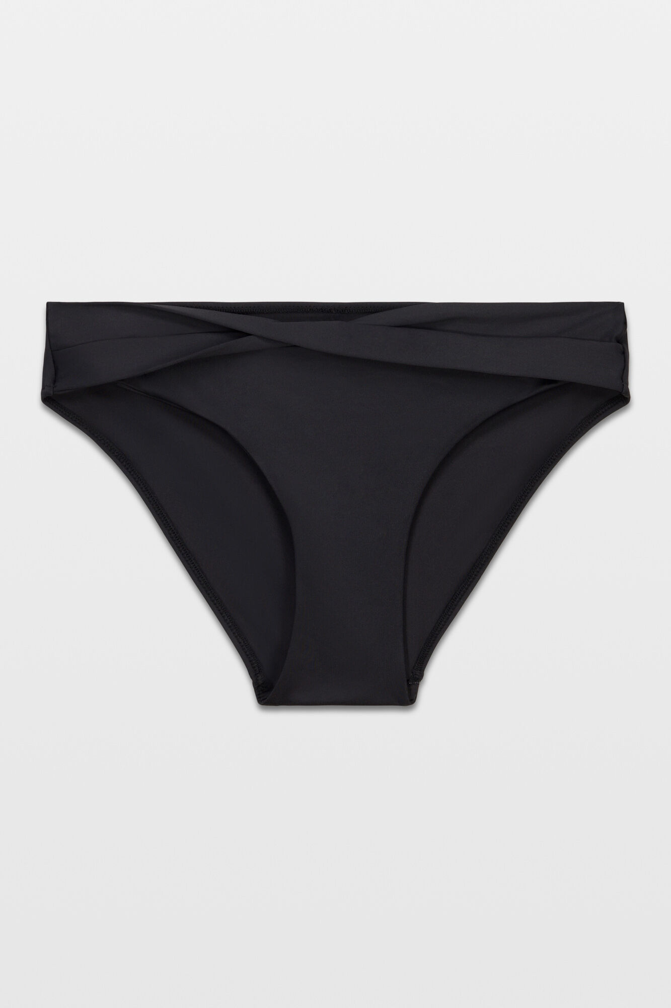 Women'secret Panty de bikini de tiro medio-alto twist negra negro