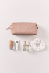 Women'secret Neceser peque&ntilde;o de goma marr&oacute;n nude