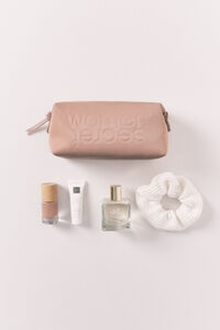 Women'secret Neceser peque&ntilde;o de goma marr&oacute;n