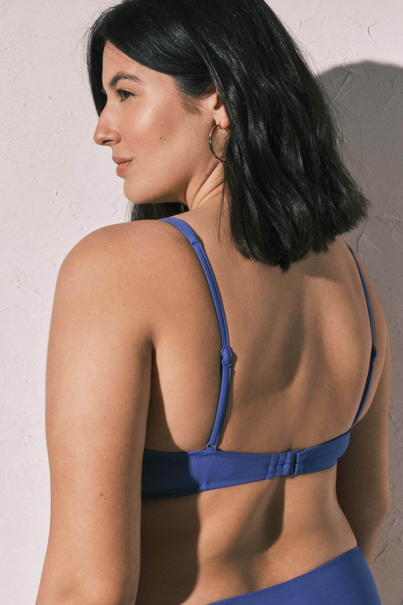 Women'secret Top de bikini horizontal con aro azul