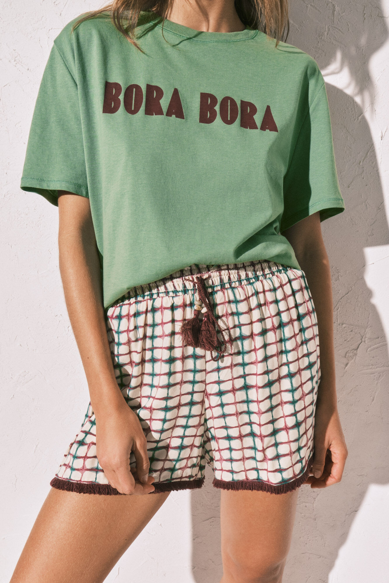 Women'secret Short a cuadros estampado