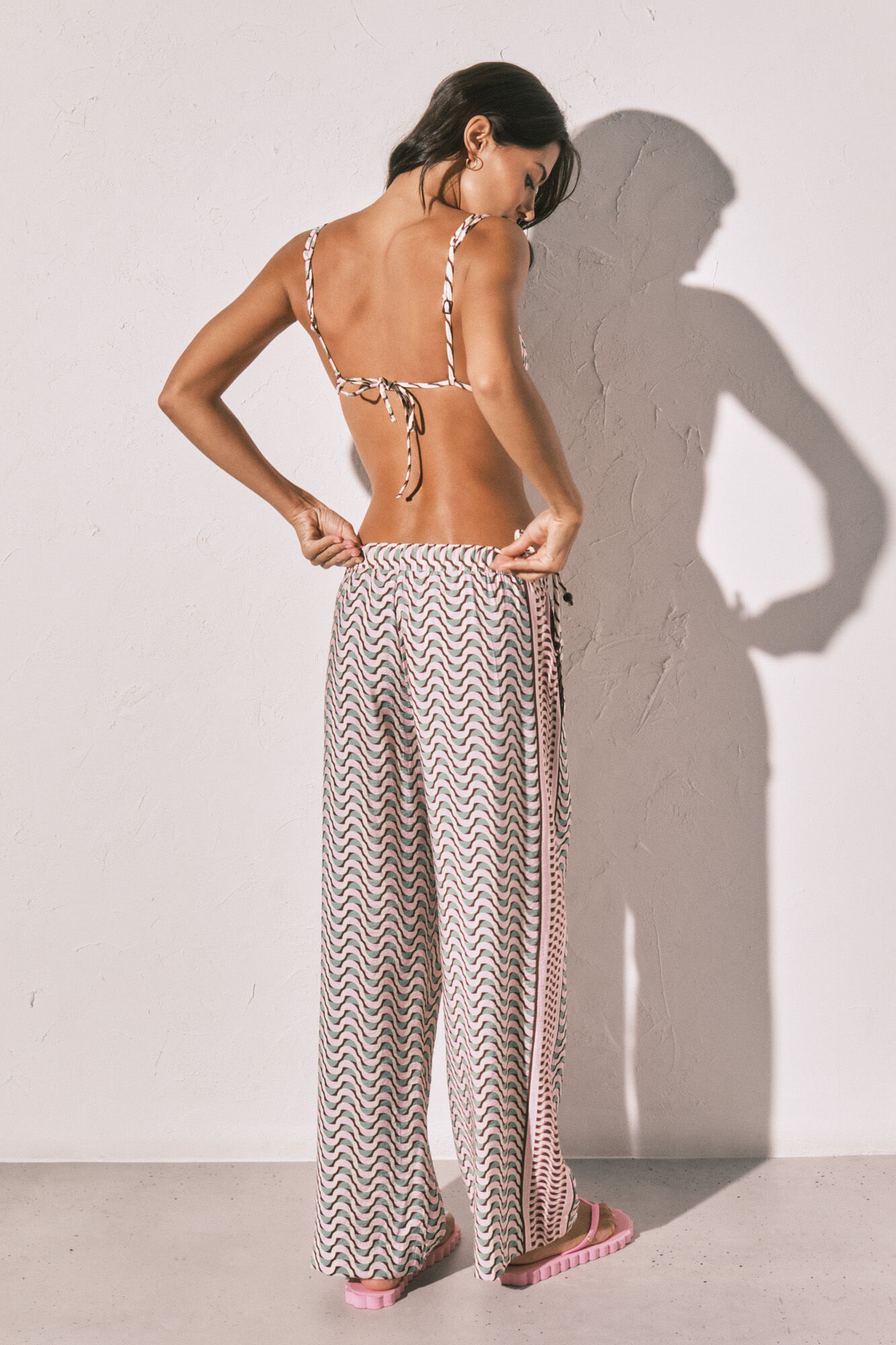 Women'secret Pantal&oacute;n largo estampado geom&eacute;trico estampado