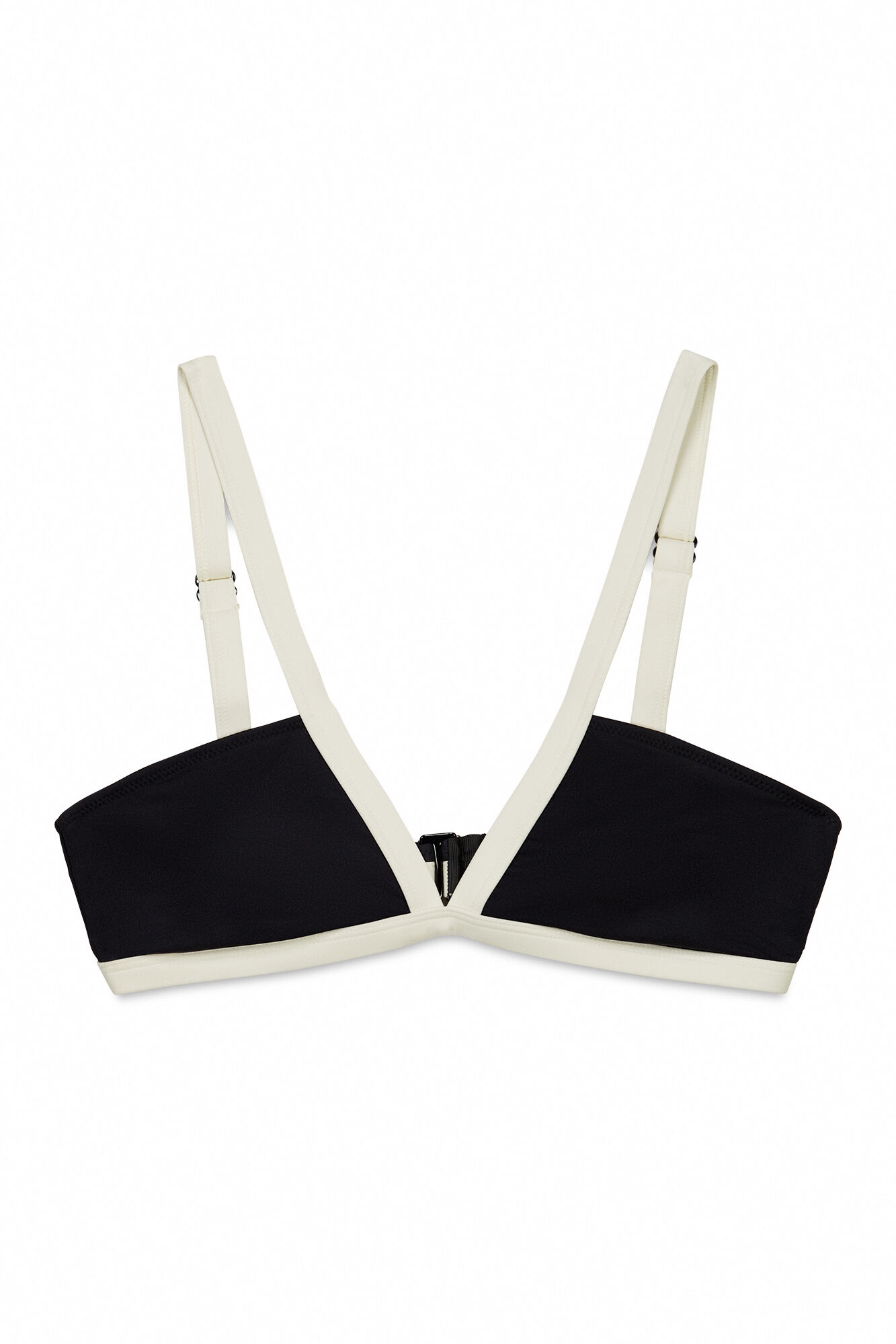 Women'secret Top bikini triangular semi brillante negro negro