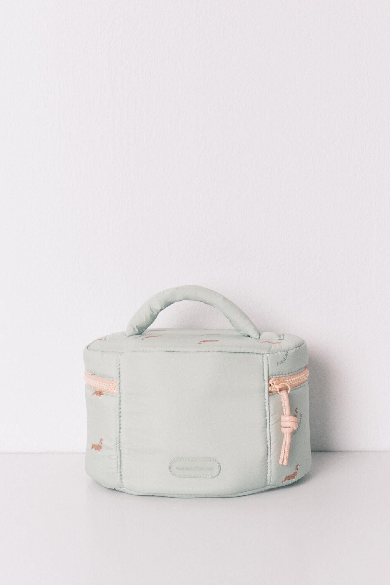 Women'secret Neceser mediano estampado de perritos verde verde