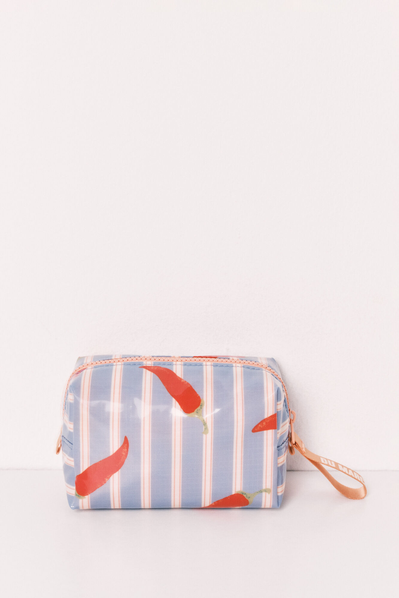 Women'secret Neceser peque&ntilde;o impermeable estampado de rayas azul