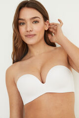 Women'secret SUPERB Brasier sin tirantes s&uacute;per push-up microfibra blanco