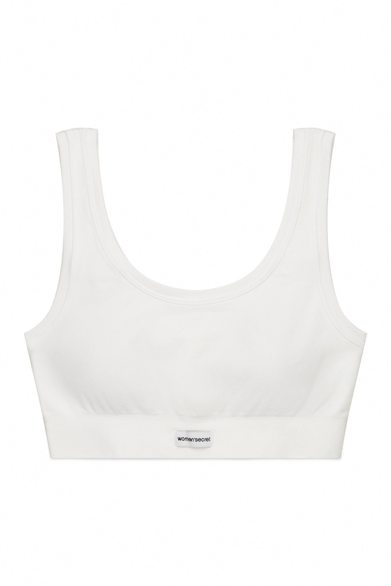 Women'secret COZY Top sin costuras blanco  blanco