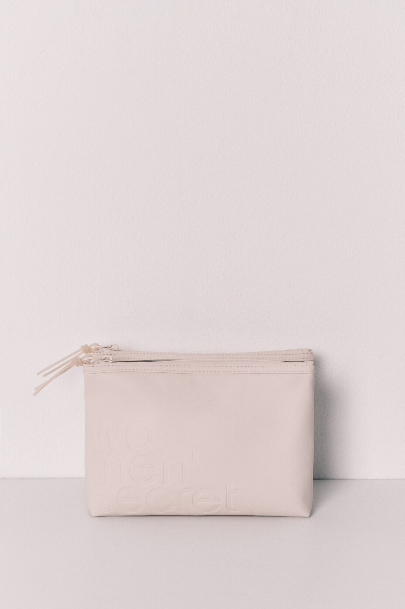 Women'secret Neceser mediano cartera doble blanco marfil