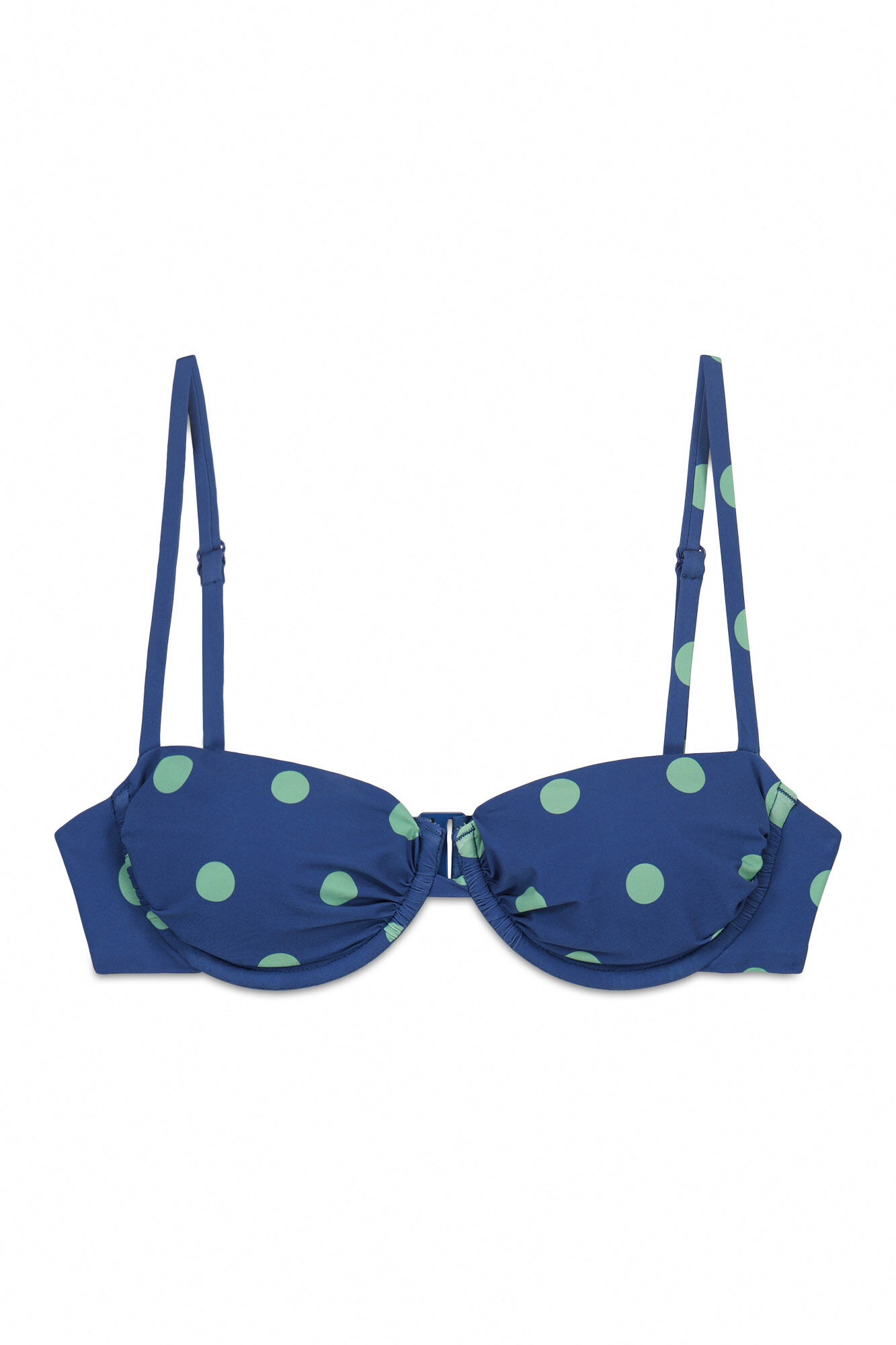Women'secret Top bikini balconette estampado puntos azul estampado