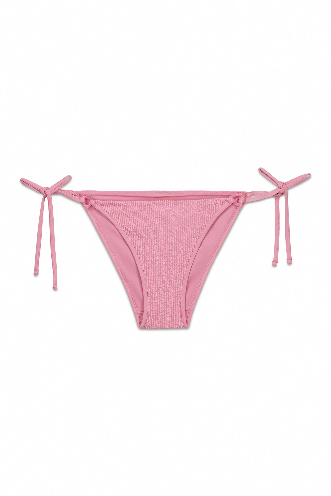 Women'secret Panty brasile&ntilde;o de bikini de textura crinkle rosa rosa
