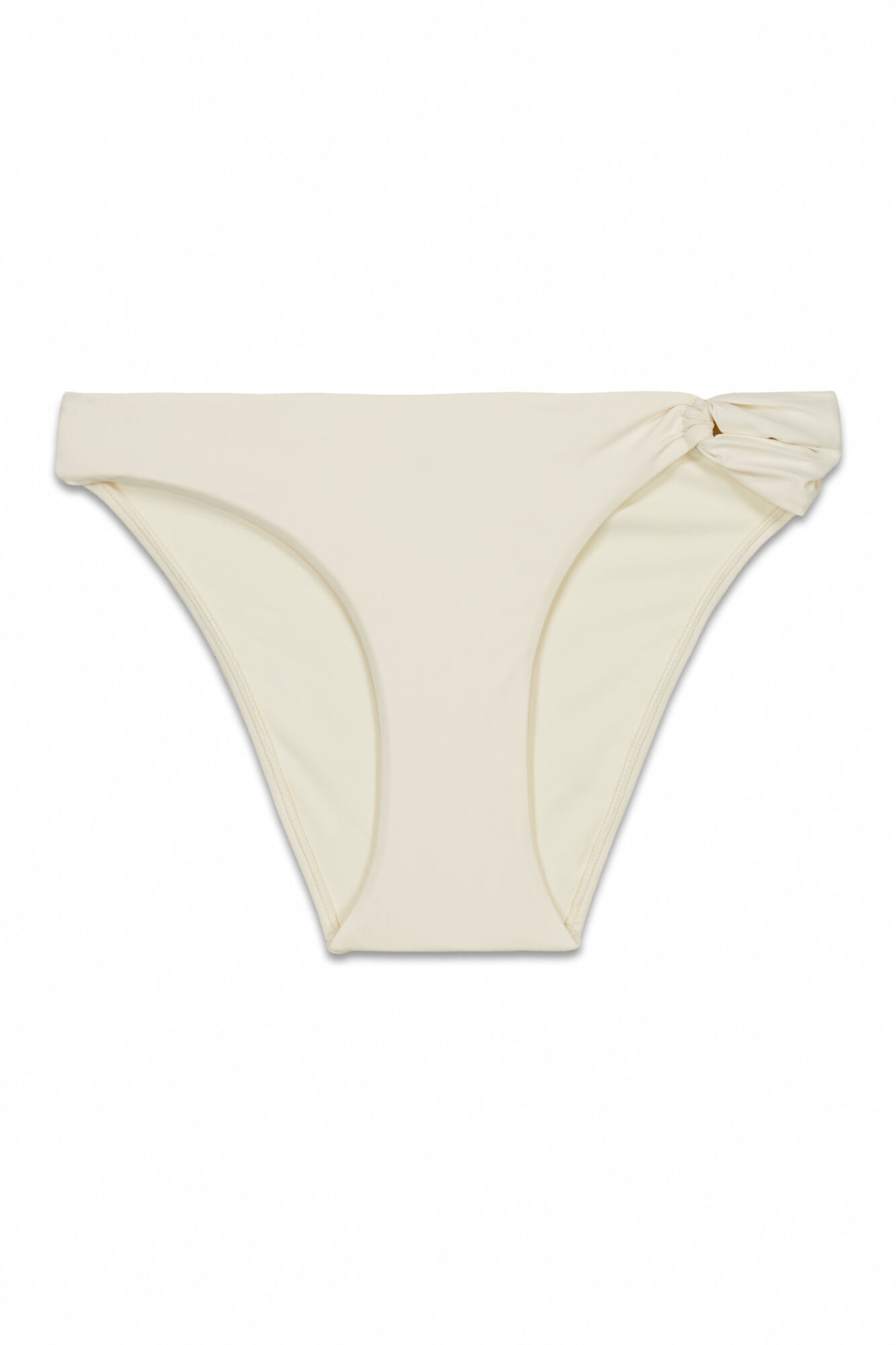 Women'secret Panty de bikini cl&aacute;sica twist lateral blanca marfil