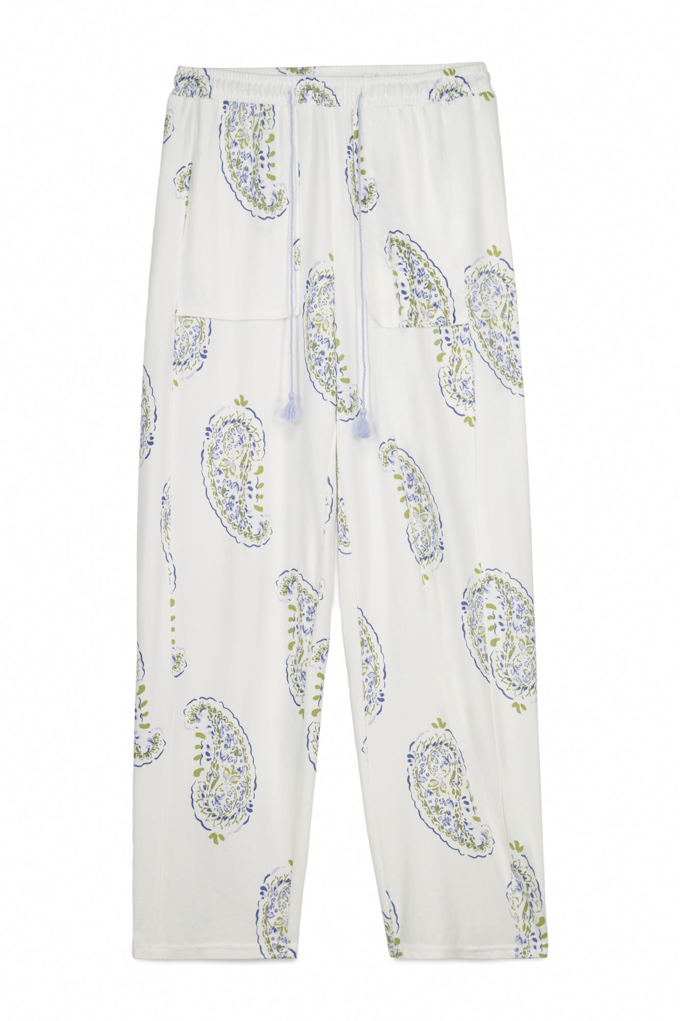 Women'secret Pantal&oacute;n largo estampado Paisley blanco