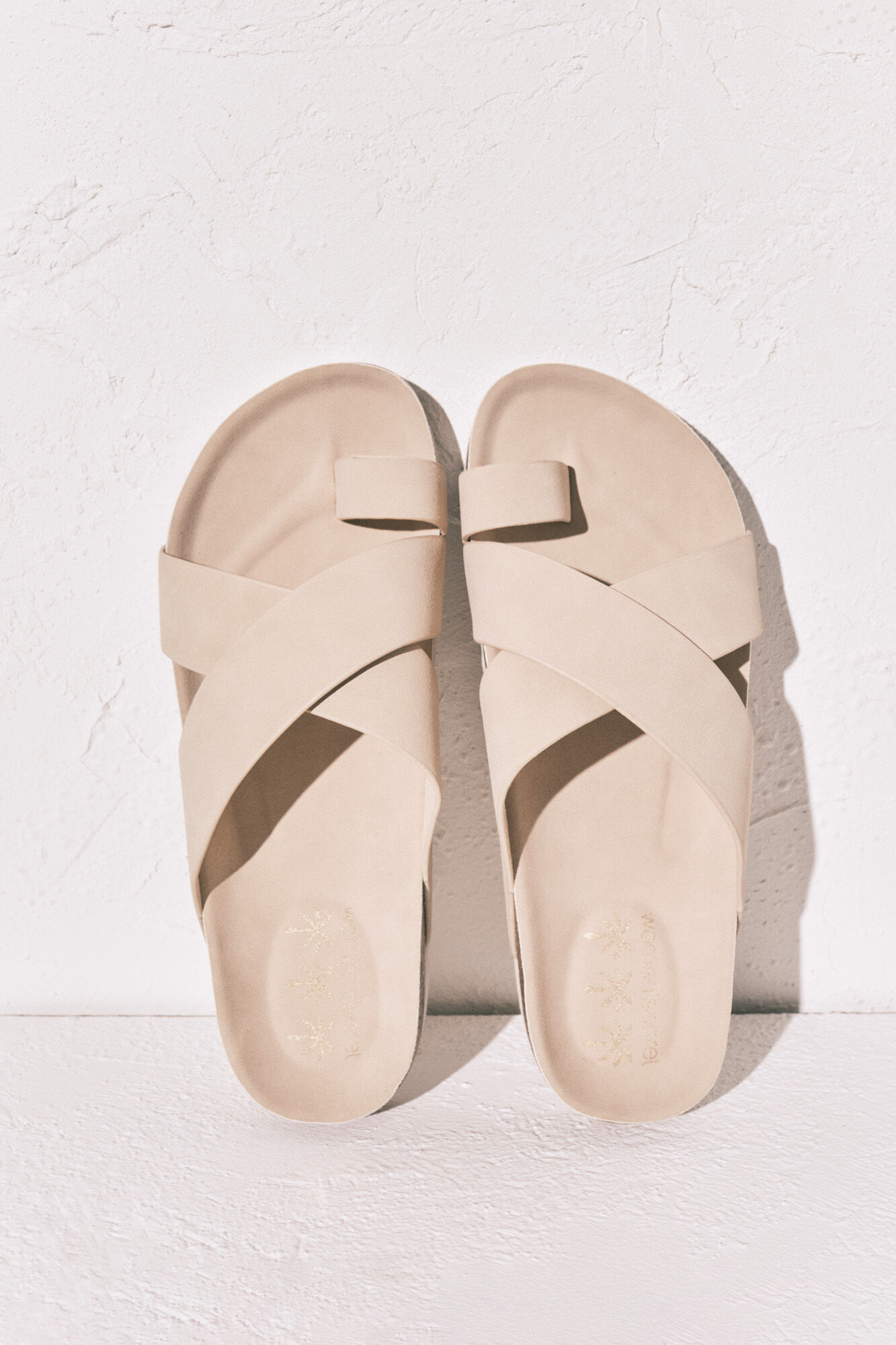 Women'secret Sandalia bio de tiras cruzadas beige