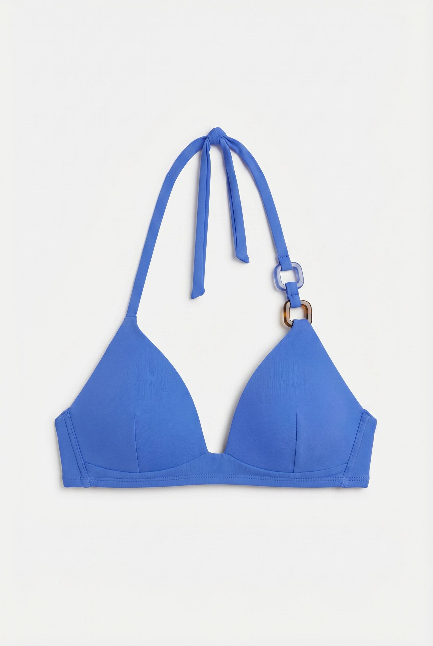 Women'secret Top bikini triangular fijo azul azul