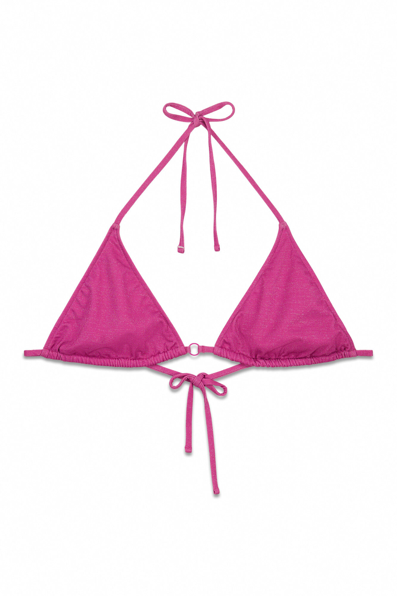 Women'secret Top bikini triangular brillante rosa rosa