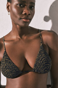 Women'secret Top bikini triangular animal print smock