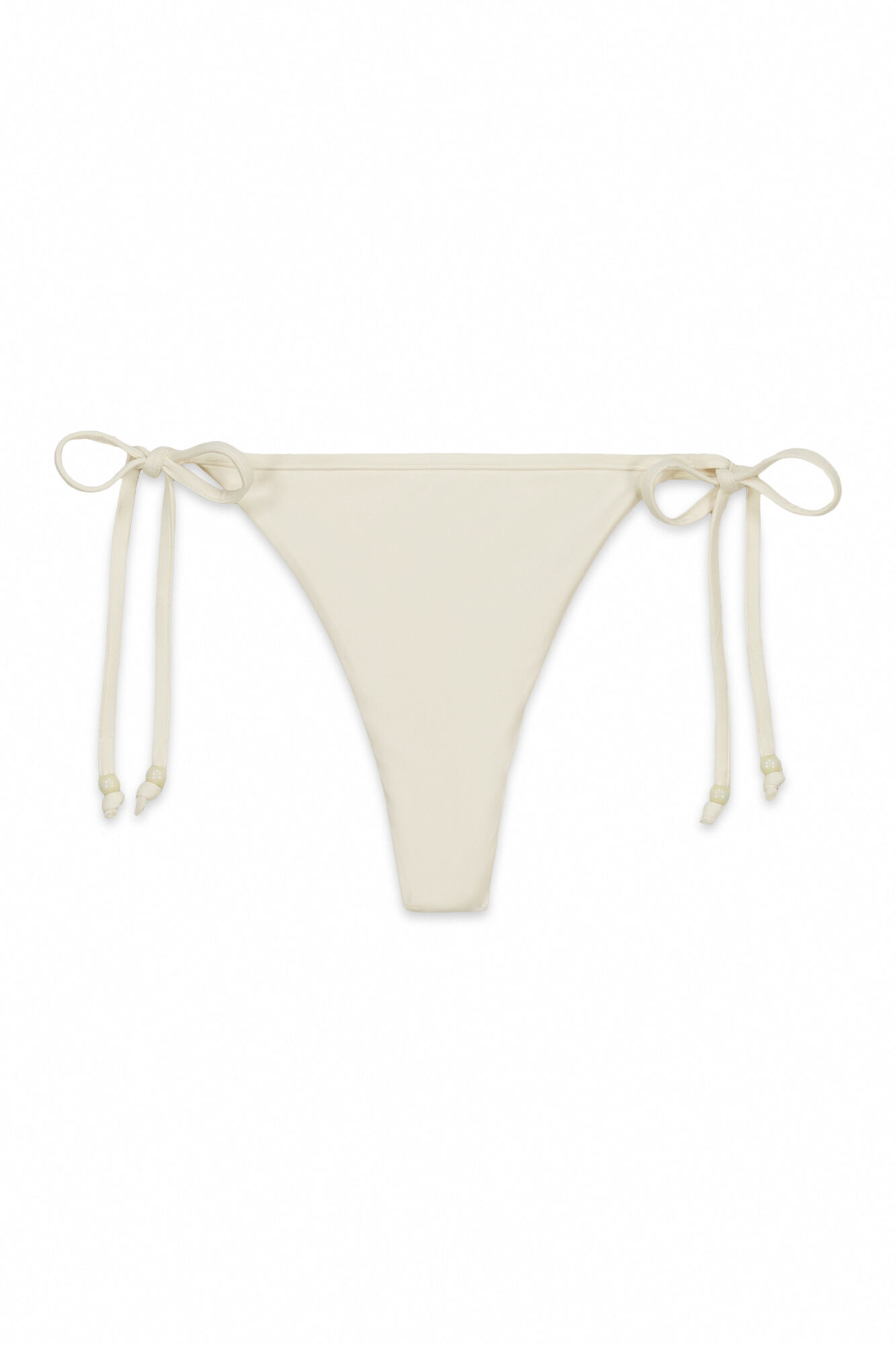 Women'secret Panty bikini tanga con tiras blanca marfil