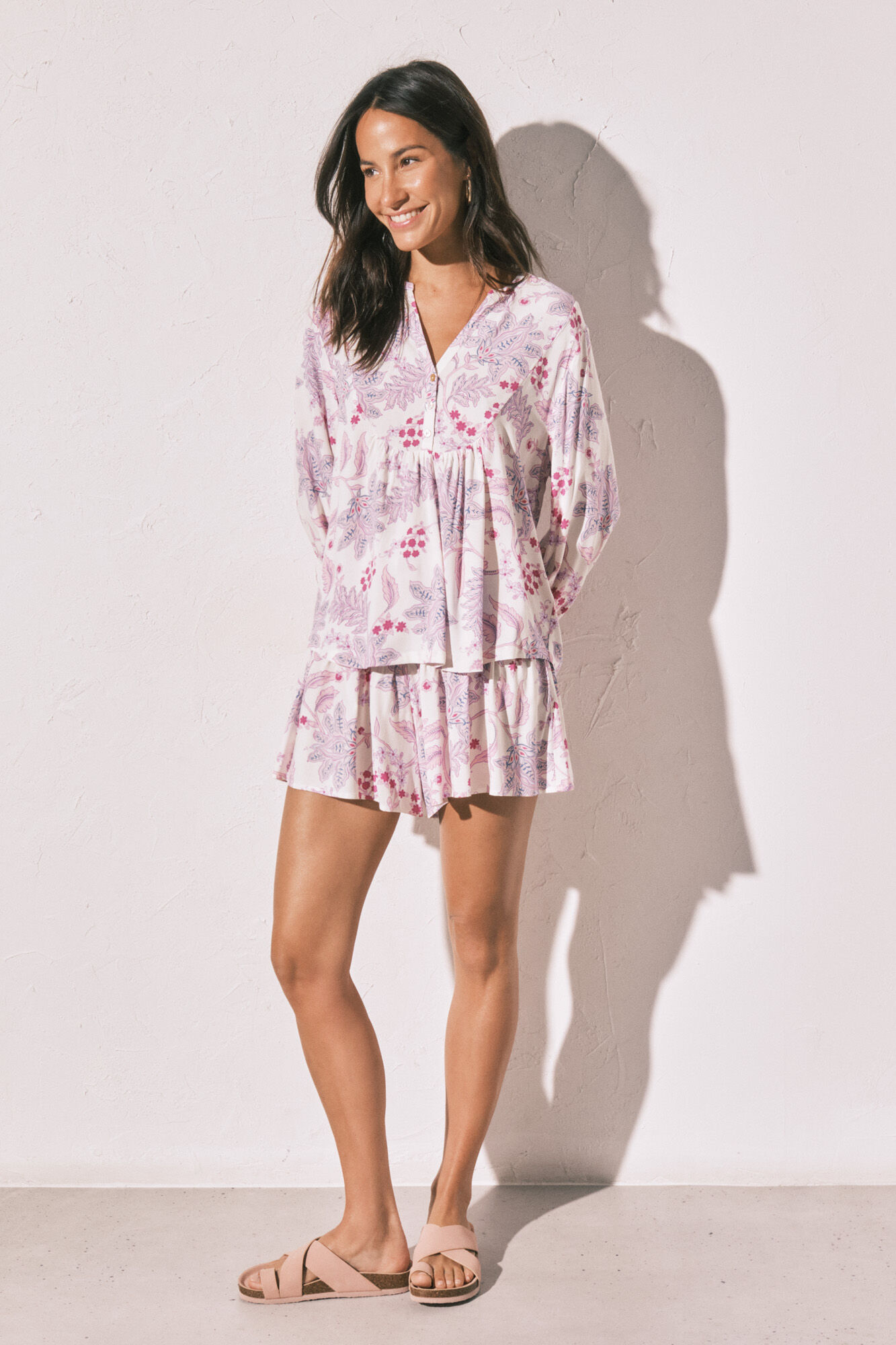 Women'secret Conjunto de falda y playera de dormir estampadas estampado